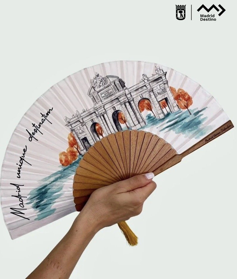 Bestpoke hand fan for madrid unique destination made by island whisper atelier