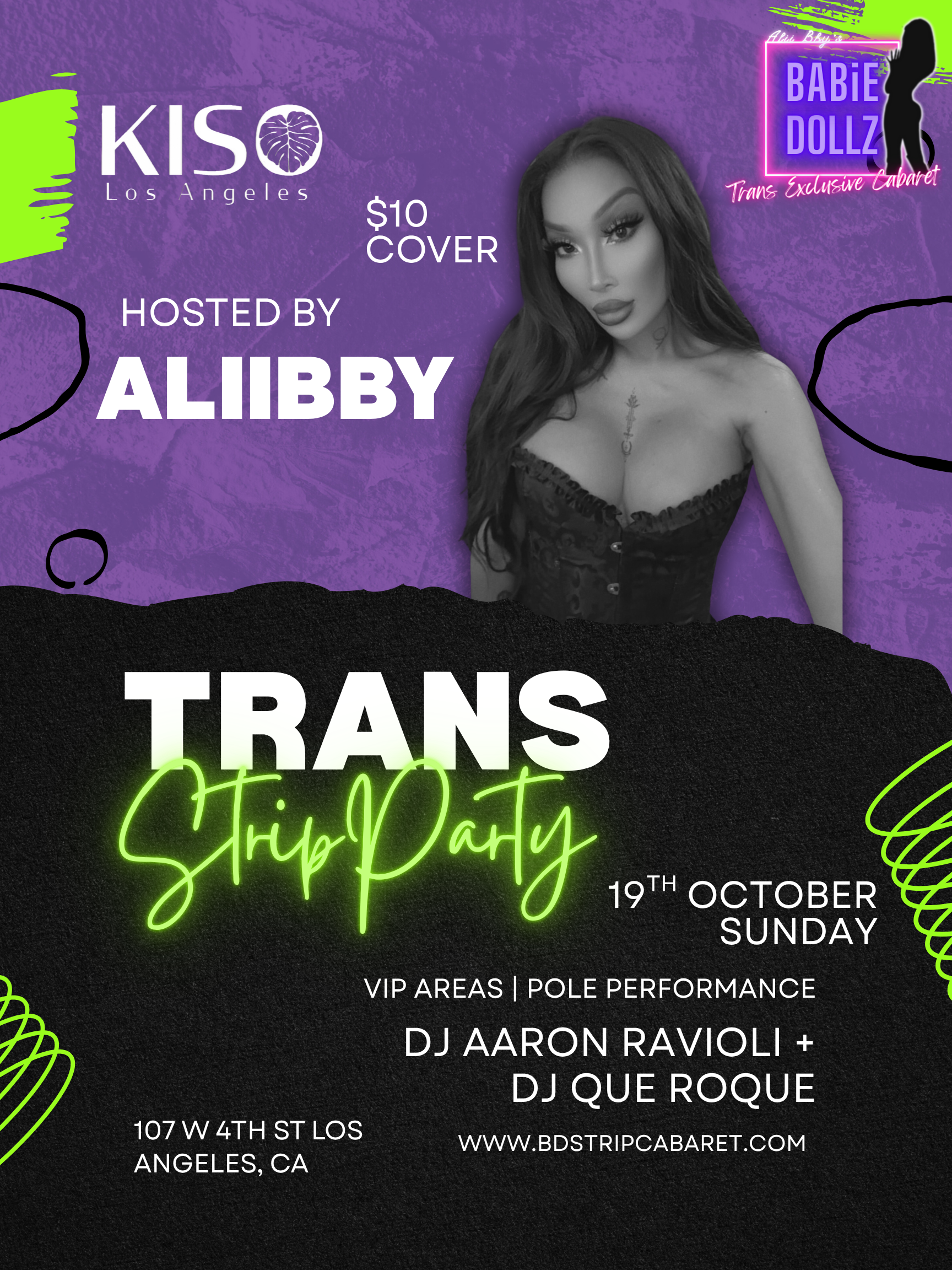 Purple And Green Neon Futuristic Night Club Party Poster .png