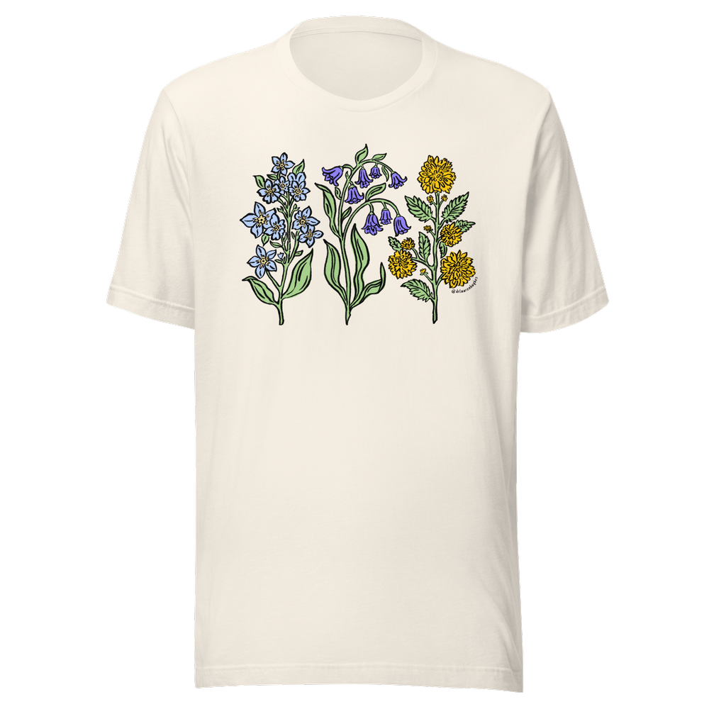 Forget Me Nots, Bluebells & Kerrias Wildflower Shirt - FBK