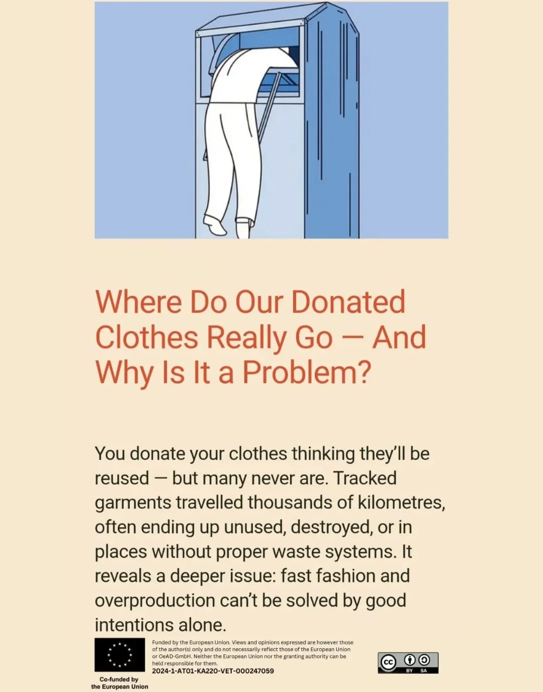 Where do our donated clothes really go? 👕
It&rsquo;s rarely as simple as we think.
Behind every donation bin sits a complex global system 🌍 &mdash; shaped by overproduction, logistics, and uneven reuse ♻️
What feels like a responsible act doesn&rsq