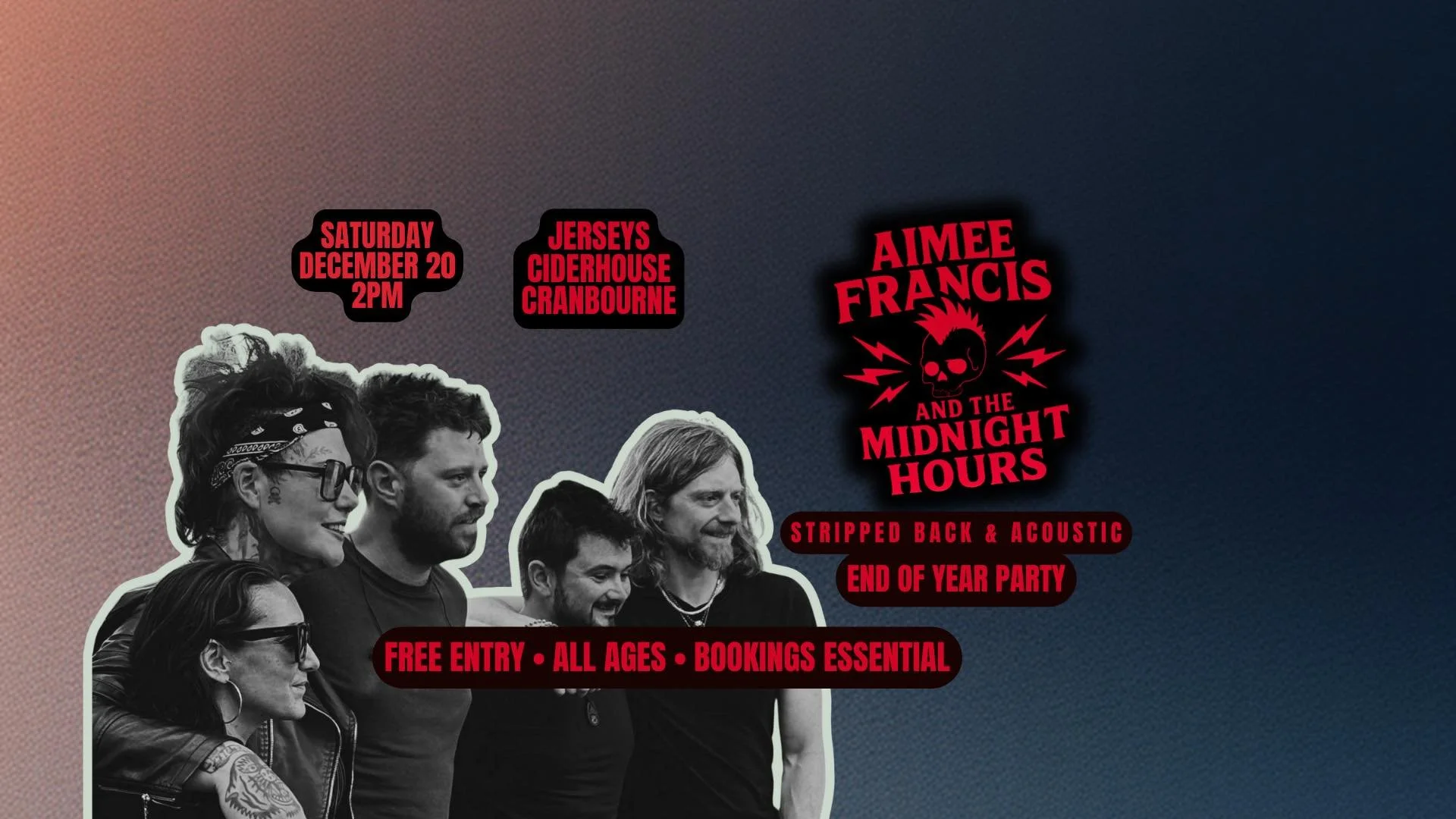 Aimee Francis and the Midnight Hours live @ Jerseys Ciderhouse