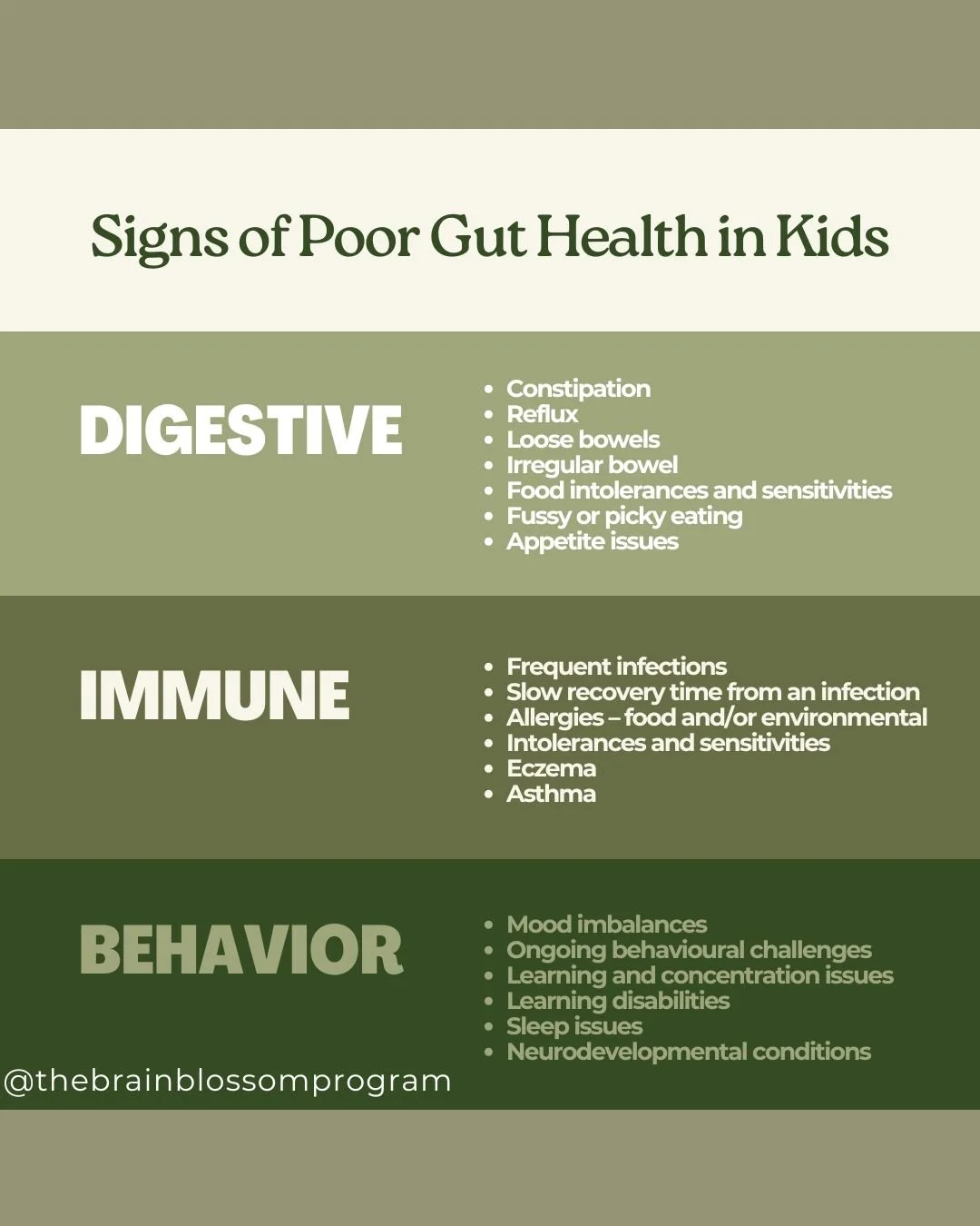 There&rsquo;s a reason we talk about gut health so much&mdash;because it&rsquo;s foundational to your child&rsquo;s growth, mood, immunity, and brain development. 🧠💩💛

As Brain Blossom providers, we look at the whole child&mdash;including the gut-