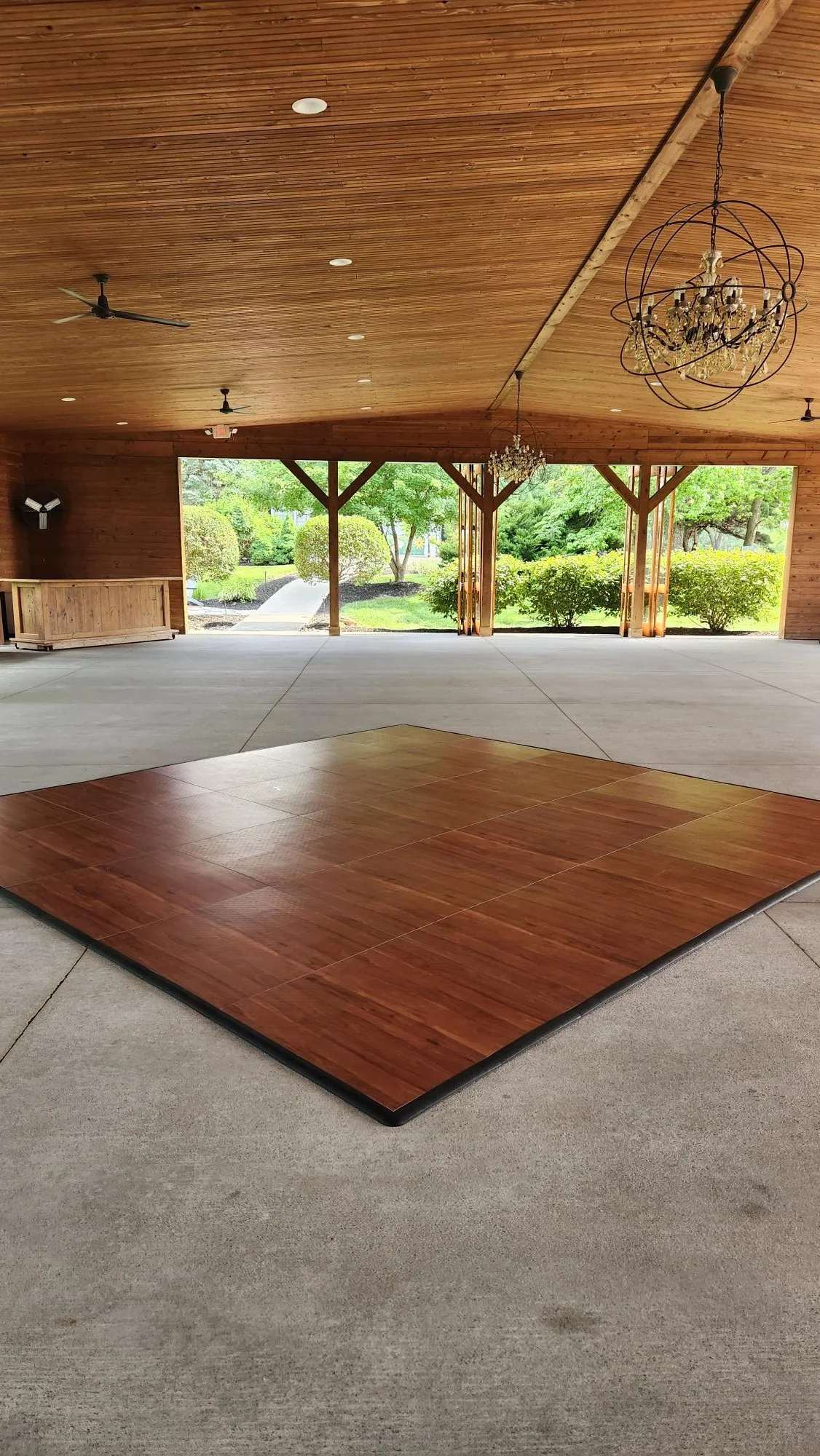 Brown Dance Floor Rental Kansas City