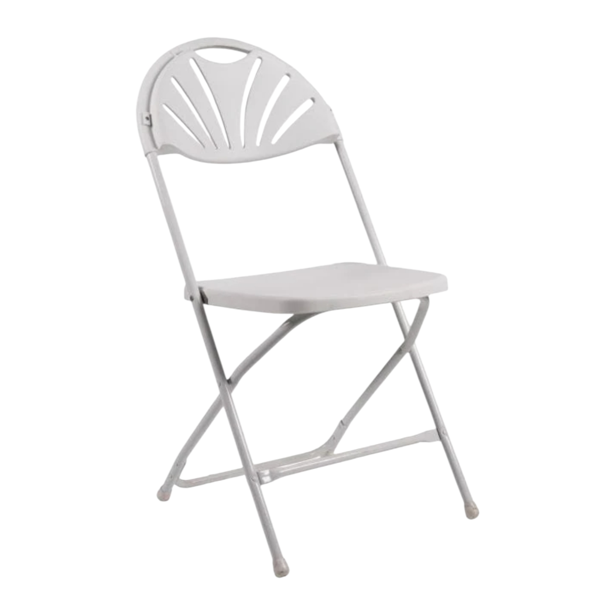 White Fan-back Folding Chair Rental Kansas City