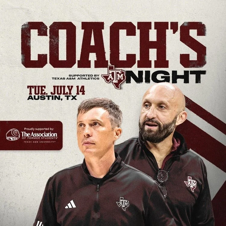 Coach&rsquo;s Night 2026 is happening soon.

Join the Capital City A&amp;M Club on Tuesday, July 14 at the Austin Renaissance Hotel for one of Austin&rsquo;s premier Aggie events of the summer. Enjoy dinner, silent and live auctions, and special appe