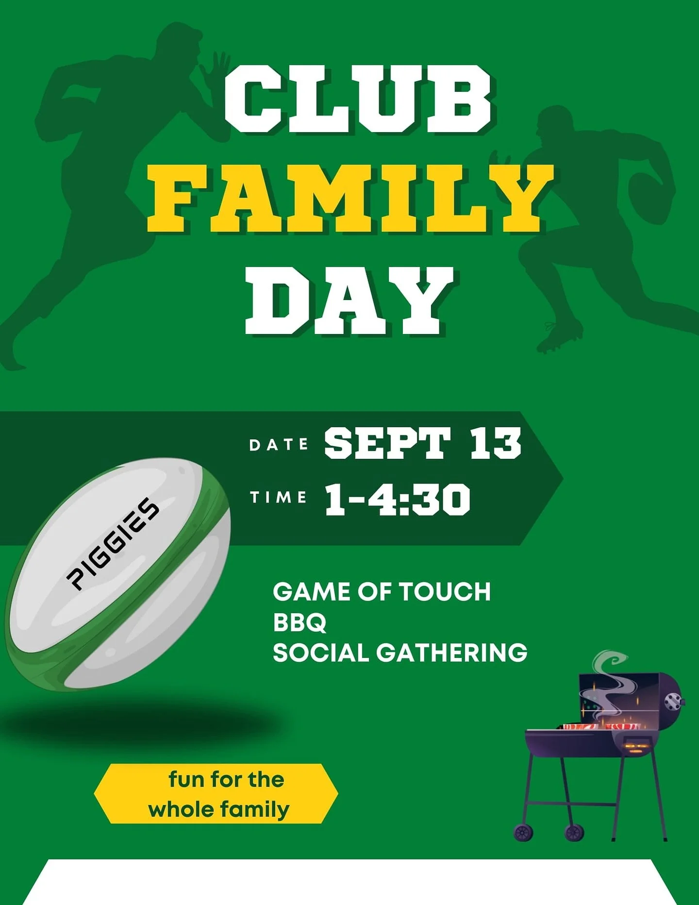 Join us at the club for a fun-filled day the whole family will enjoy!