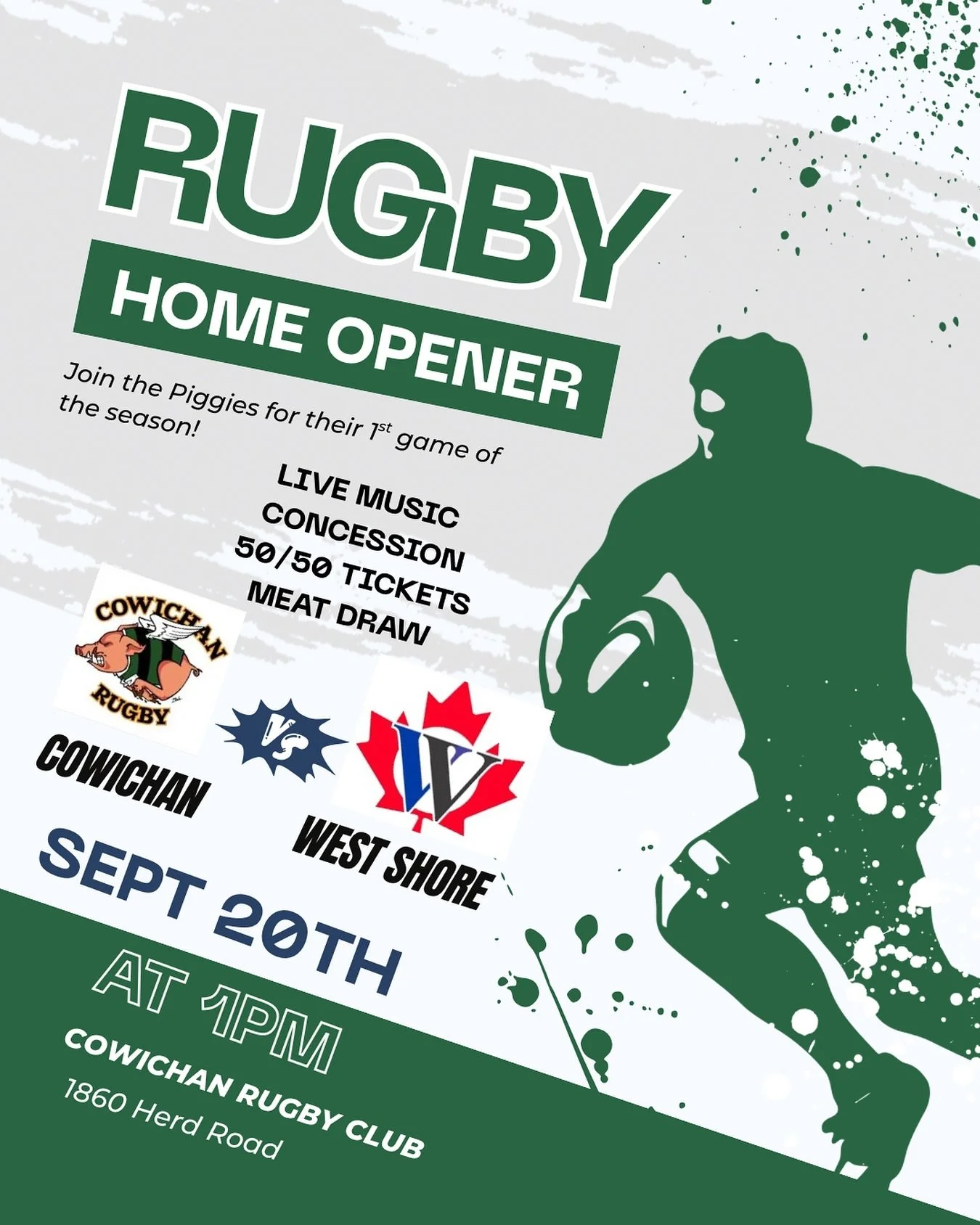 Come Out and Support the Piggies!
Join us for the home opener as the Piggies take on Westshore!
Bring your energy, wear your colors, and let&rsquo;s kick off the season with a bang. See you on the sidelines 🐷 🏉