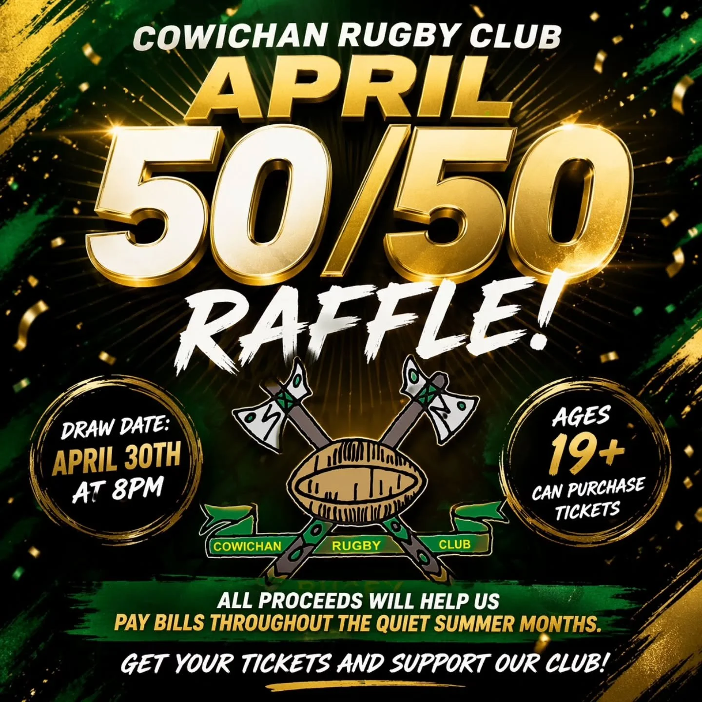 Hey everyone, it's time to build this raffle!! The draw date is near - we've had two successful raffles to date - just ask @andrewcrfc and @griffindiaczuk 🤑 So let's keep the momentum! https://www.cowichanrugby.ca/raffle