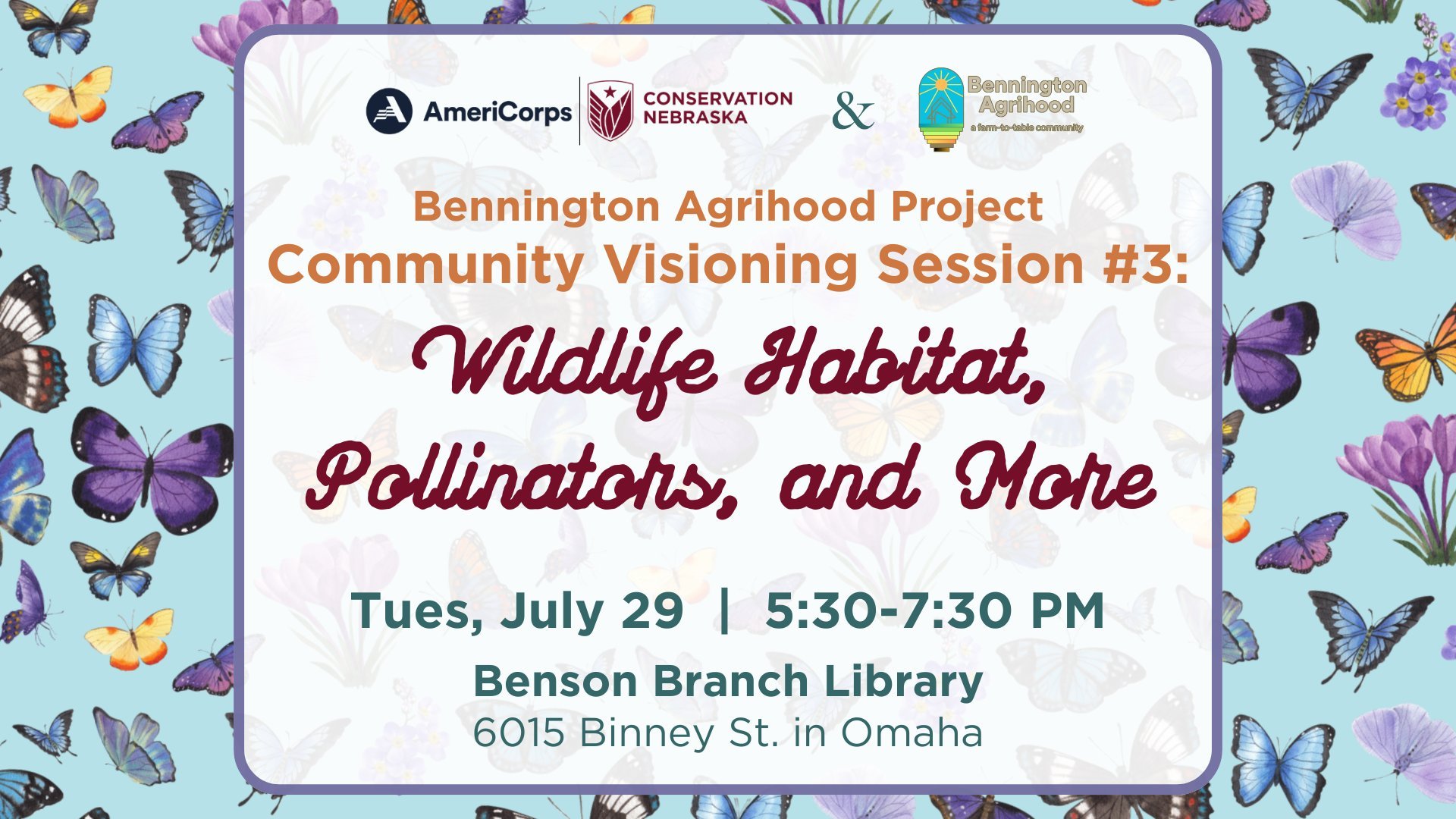 Bennington Agrihood Public Input Session #3: Wildlife Habitat, Pollinators, and More