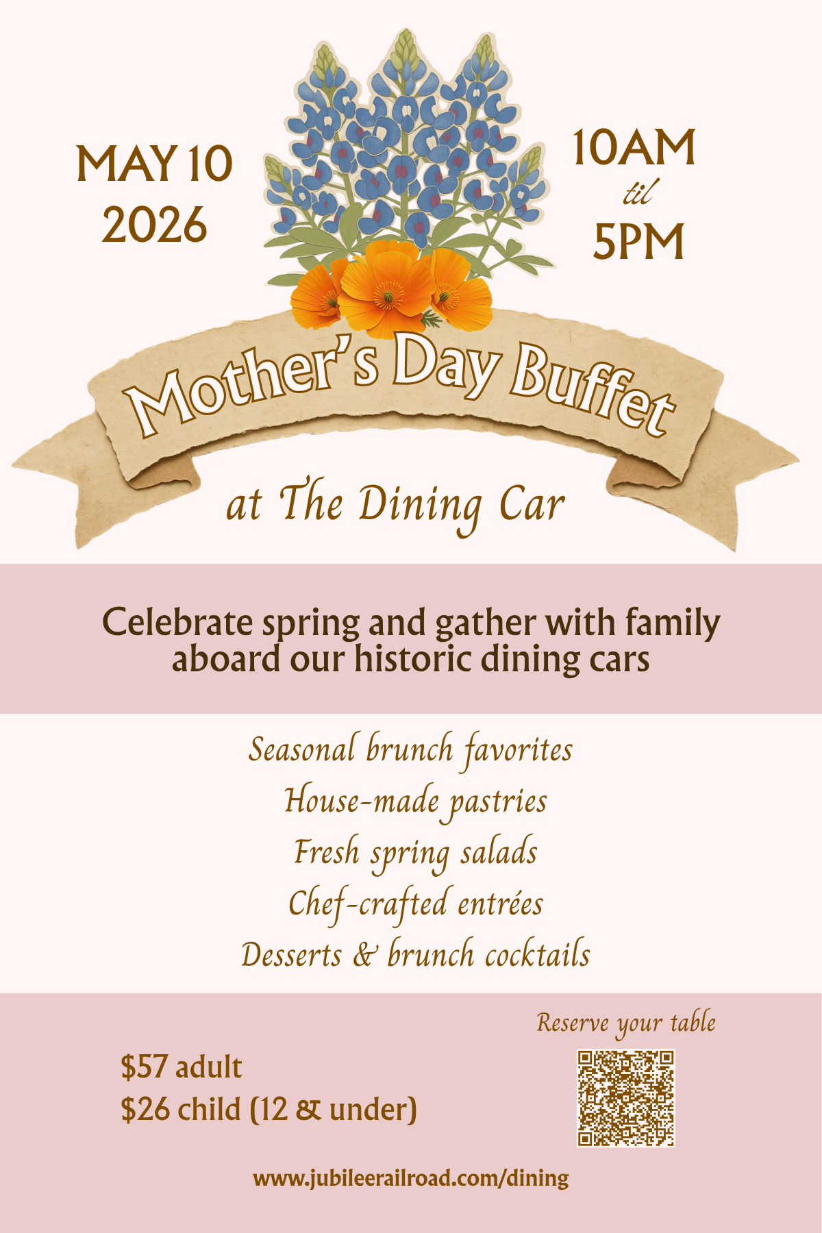 *Mother’s Day Brunch Buffet Special!* Ft. live music by Allison &amp; Victor @ The Dining Car