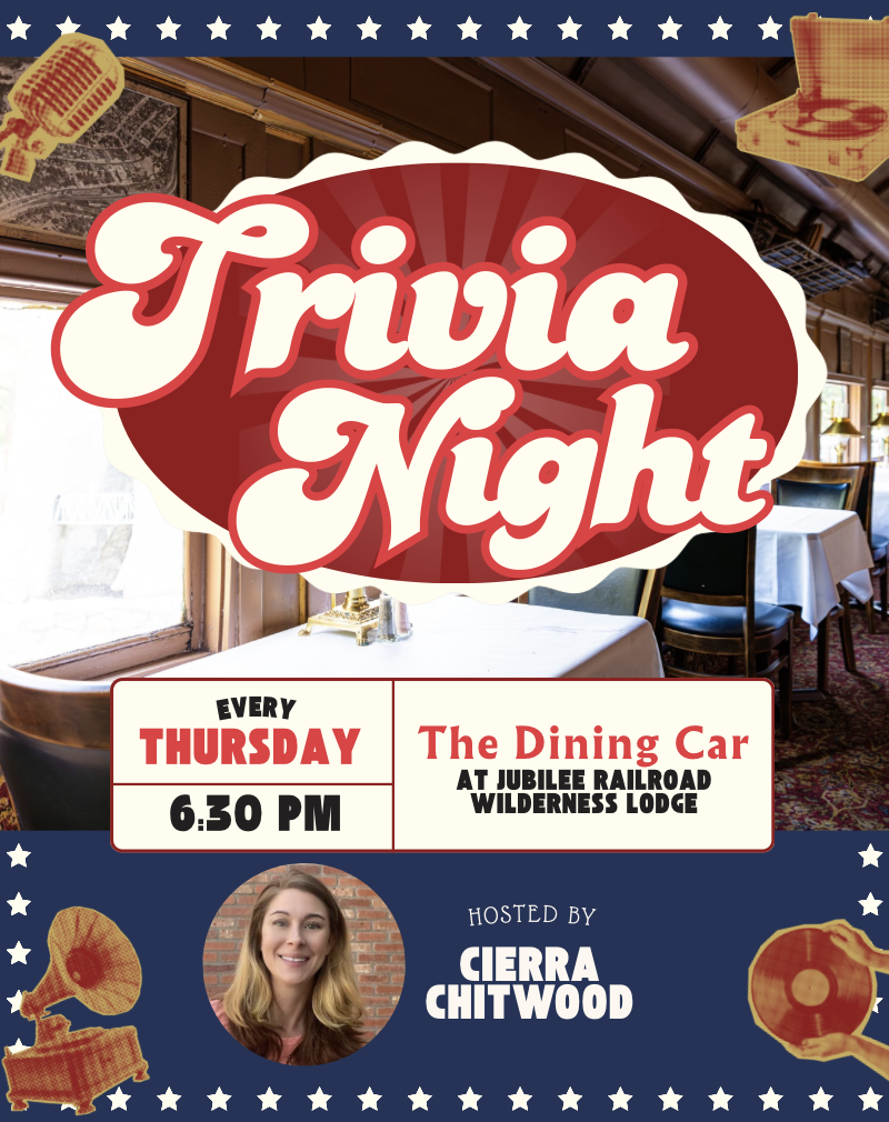 Trivia Night in The Dining Car (with Cierra Chitwood)
