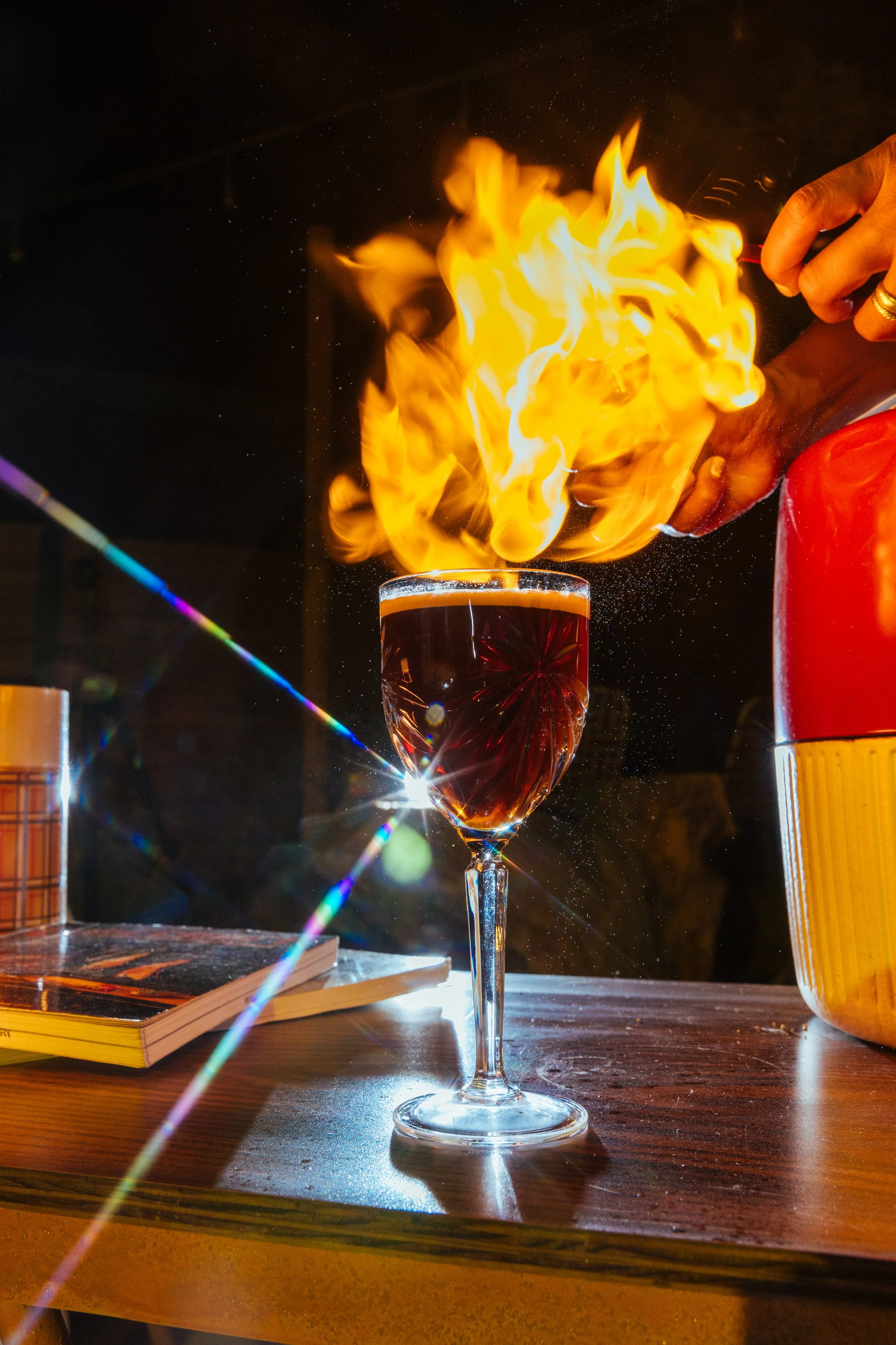 Royal Knight — Coffee-infused añejo tequila, coffee liqueur, espresso, cinnamon and mole bitters with orange oil.