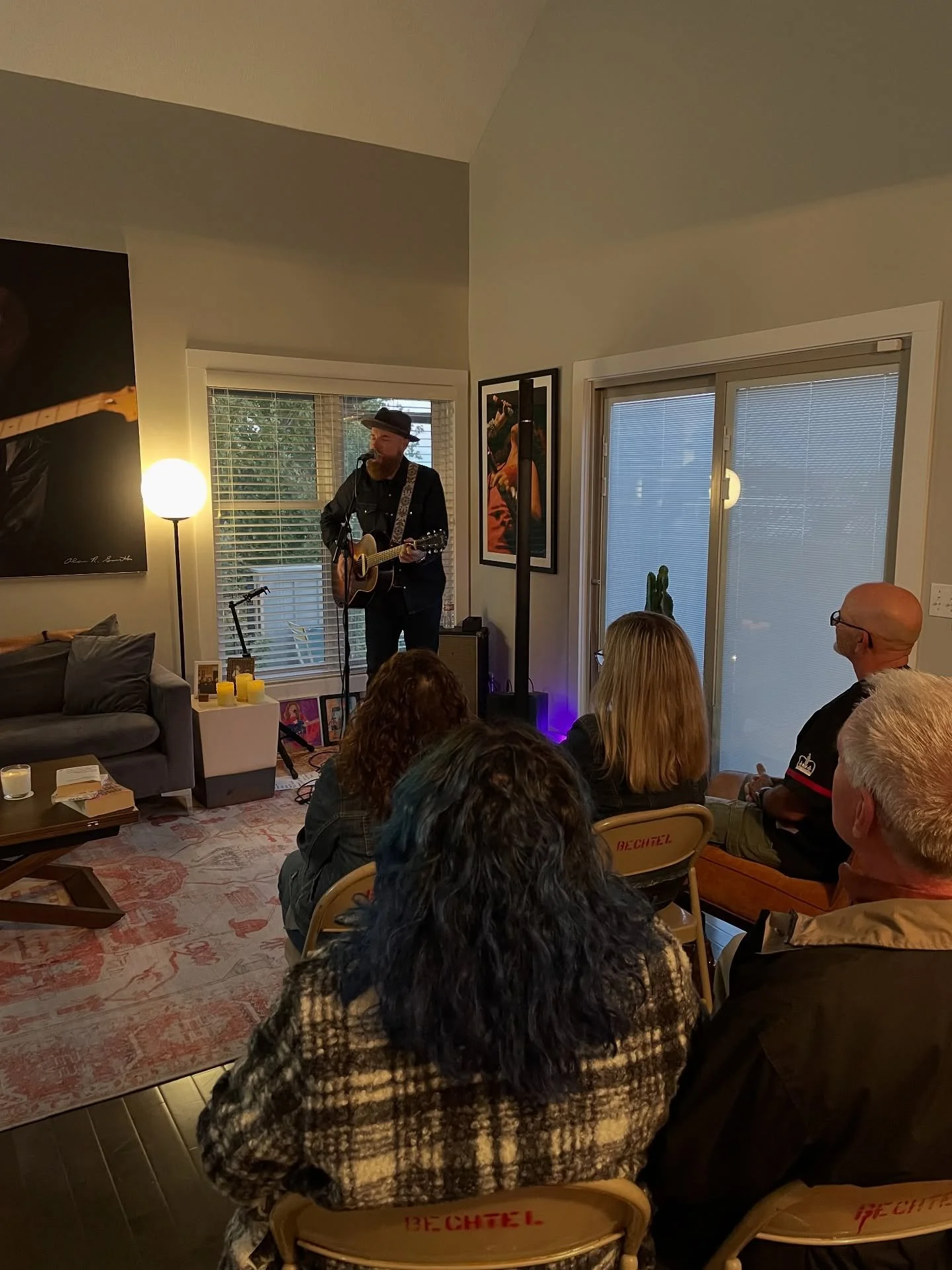 Well I missed the chance to grab the full-house audience for a group photo last night, but that is simply because we were all having so much fun! Huge thank you to Hadden Sayers for an incredible night of music at The Music House. We were all lucky t