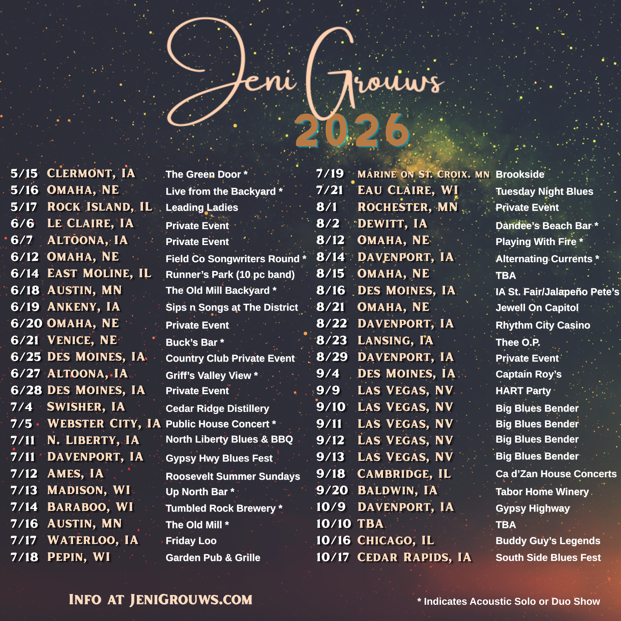 Dates, Dates and More Dates!