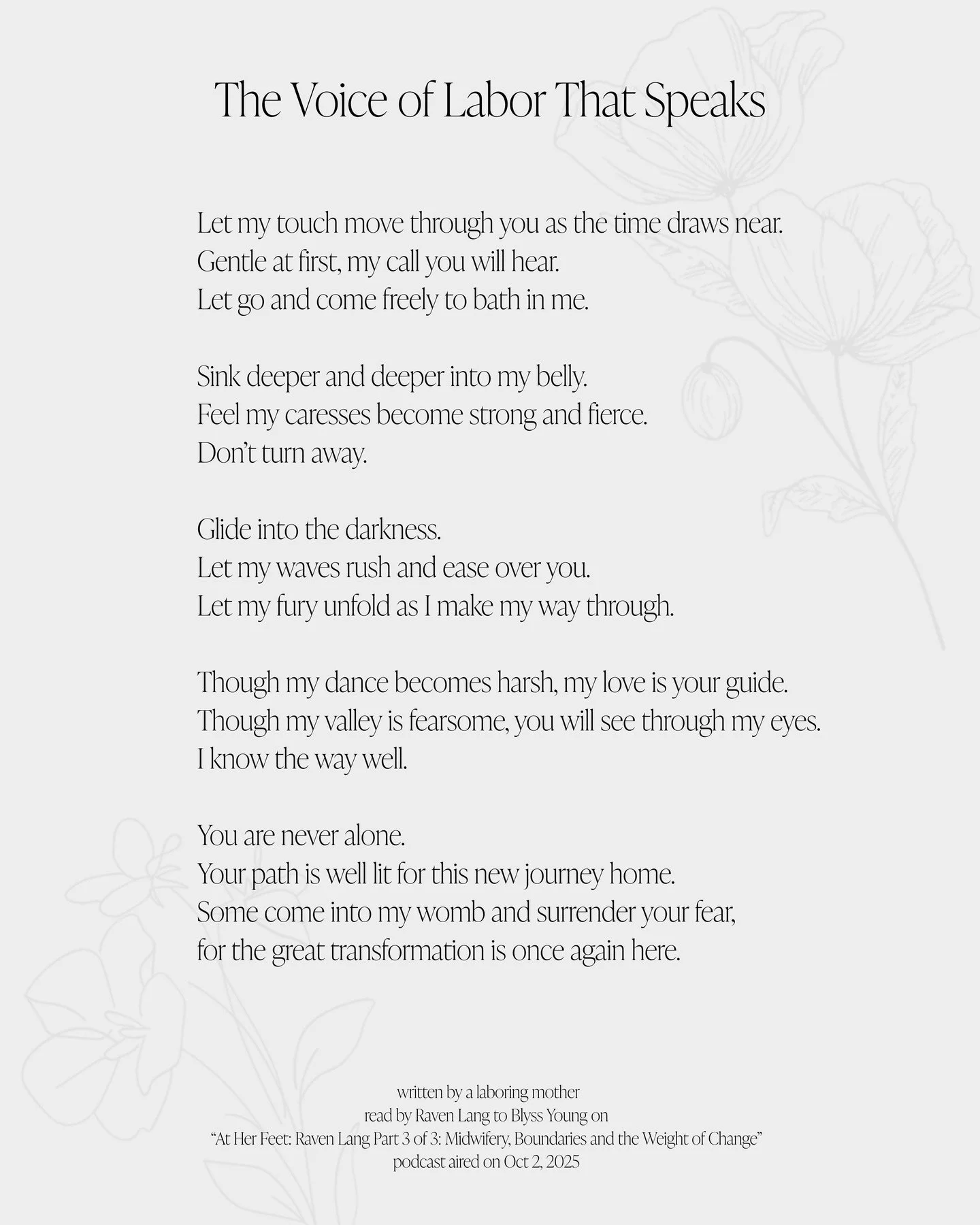 I absolutely devoured every single episode of @atherfeetpodcast (part of the @thebridgemidwives). In one of the most recent episodes, @birthingblyss interviews Raven Lang, Traditional Midwife and TCM practitioner. Her stories are such a gift to us al