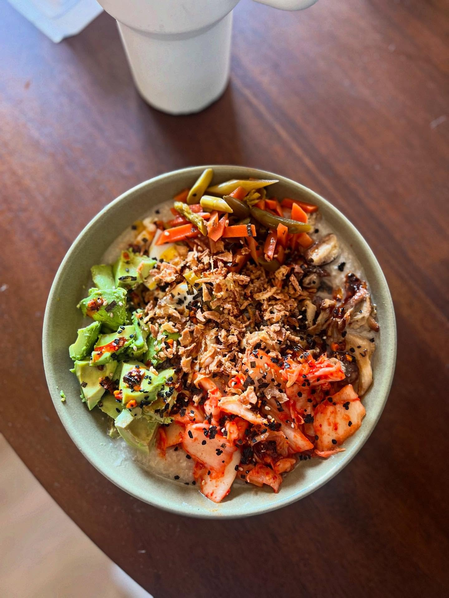 ✨POSTPARTUM CONGEE BOWL✨

I am obsessed with bowls. Give me an entire meal - cozy and nourishing, all the components served up in one gorgeous bowl. You can keep each little pile separate or mix it all up into one delicious mess. You chose your own a