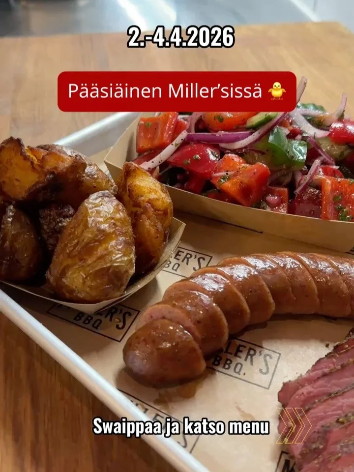🐥 Olemme auki p&auml;&auml;si&auml;isviikonloppuna torstaista lauantaihin klo 11&ndash;21. P&auml;&auml;si&auml;isen kunniaksi menussa on my&ouml;s karitsaa! Tutustu koko menuun kuvakarusellista. 

Tulkaahan nauttimaan p&auml;&auml;si&auml;isest&aum
