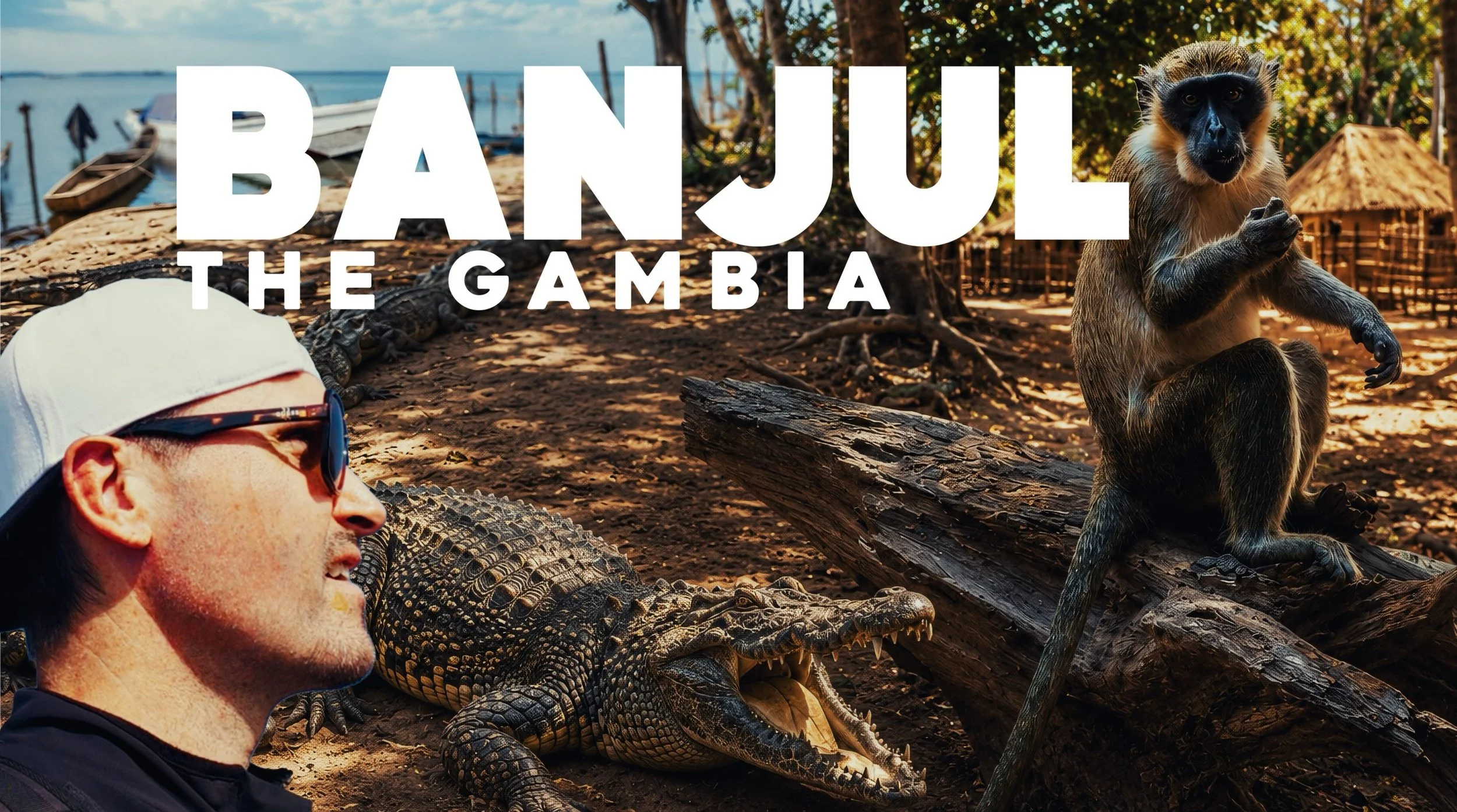 Banjul - Monkeys, Crocodiles &amp; Boat That Told a Bigger Story 🇬🇲