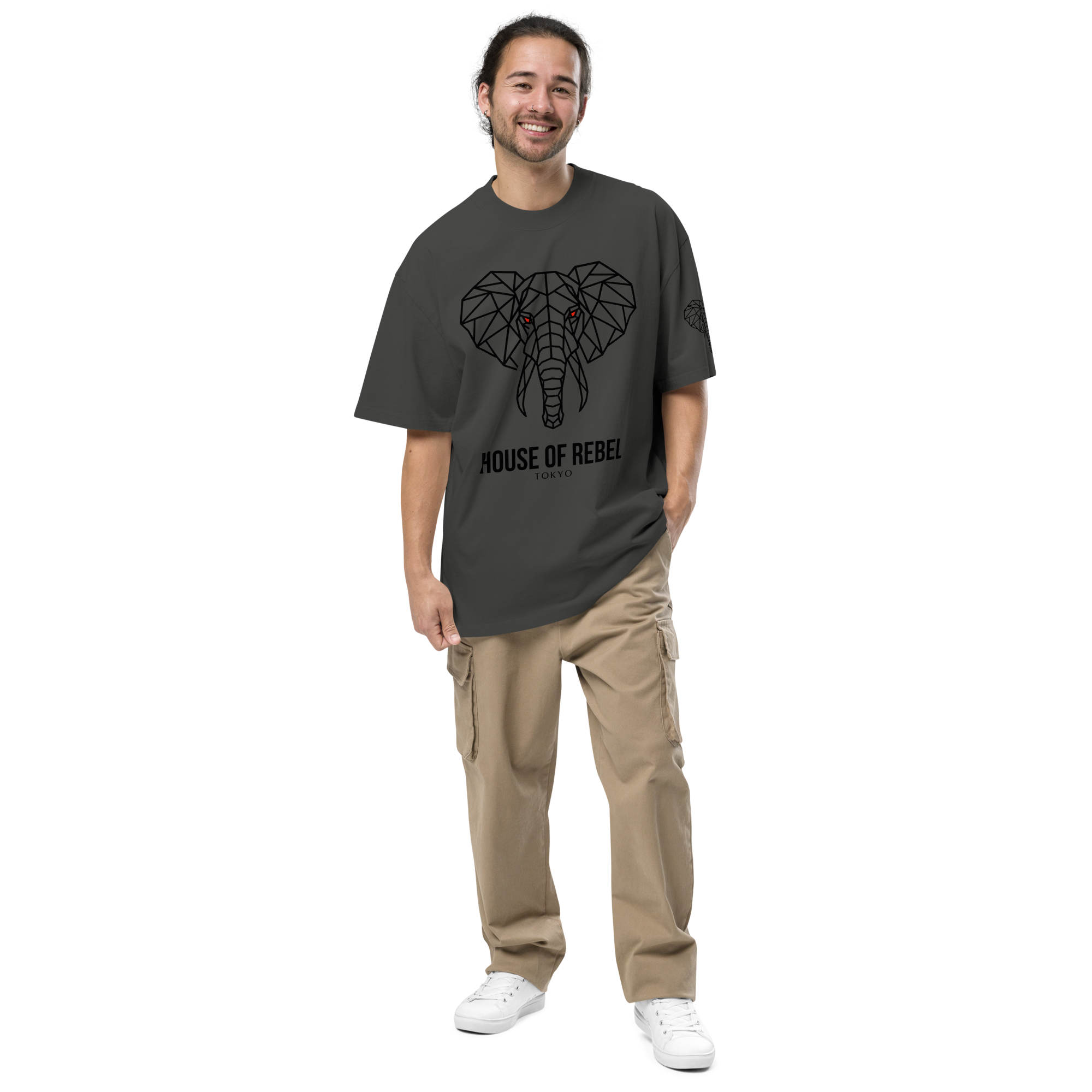 Oversized Faded Tee | Elephant Rebel