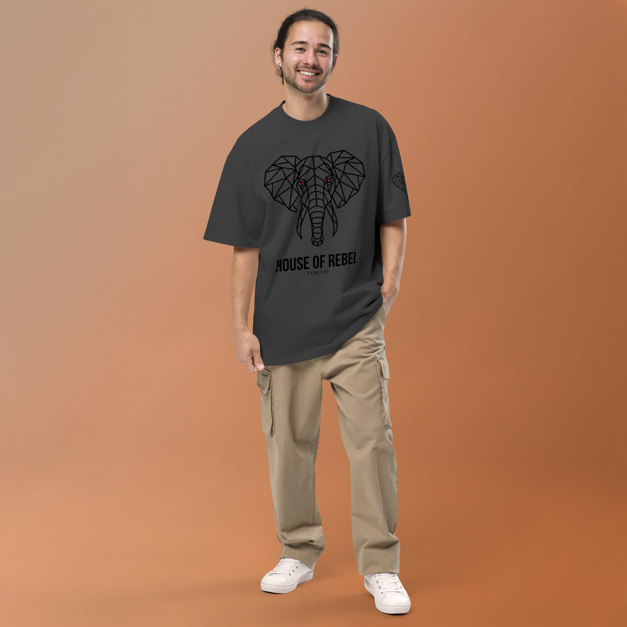 Oversized Faded Tee | Elephant Rebel