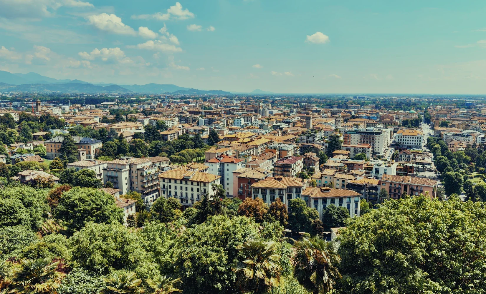 Panoramic view of Bergamo