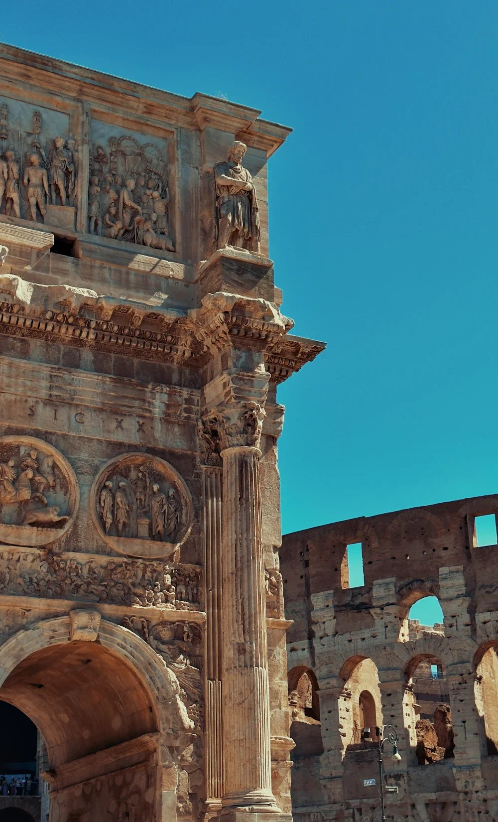 Arch of Constantine and Colosseum, Rome