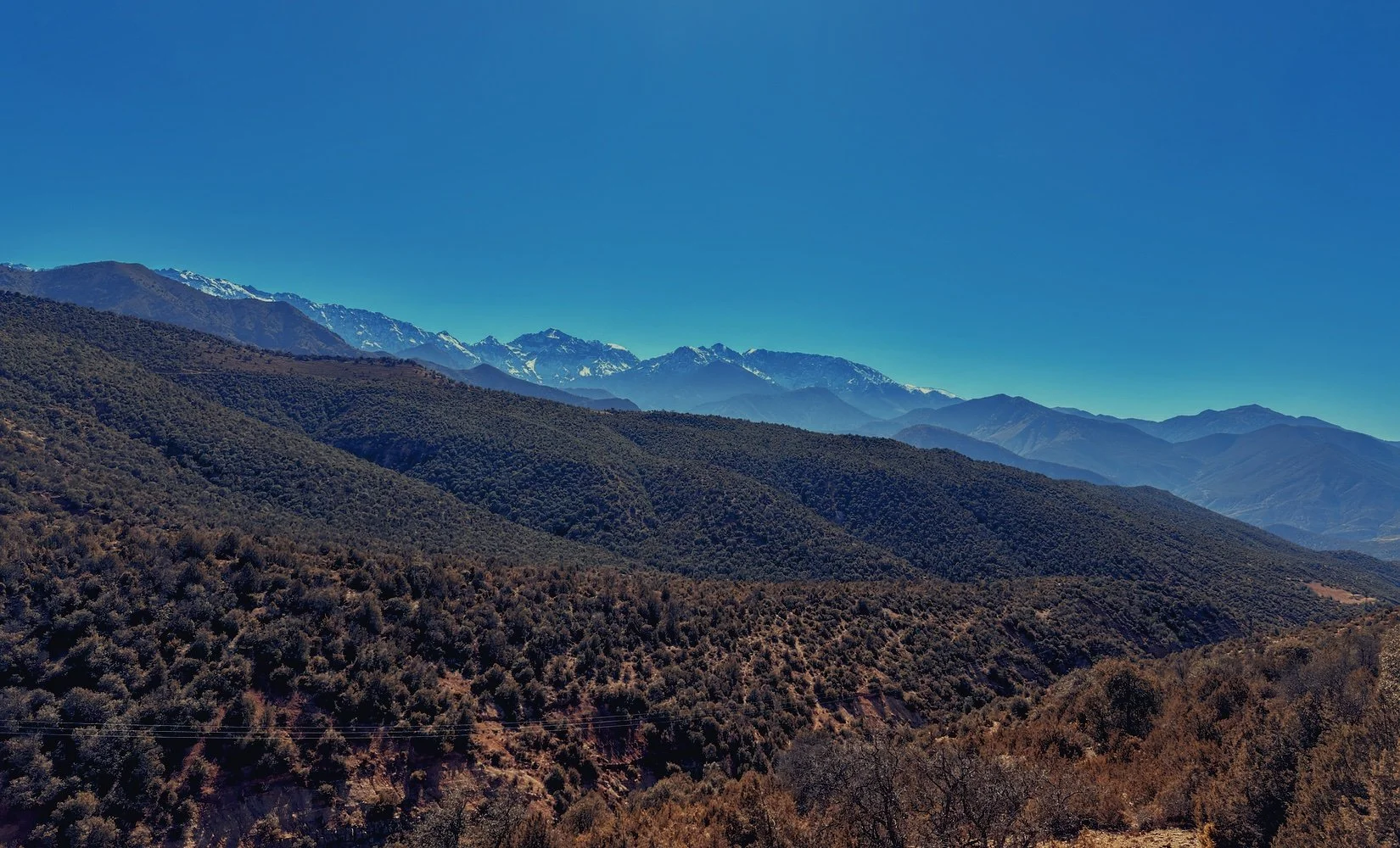 Atlas Mountains with Jebel Toubkal 