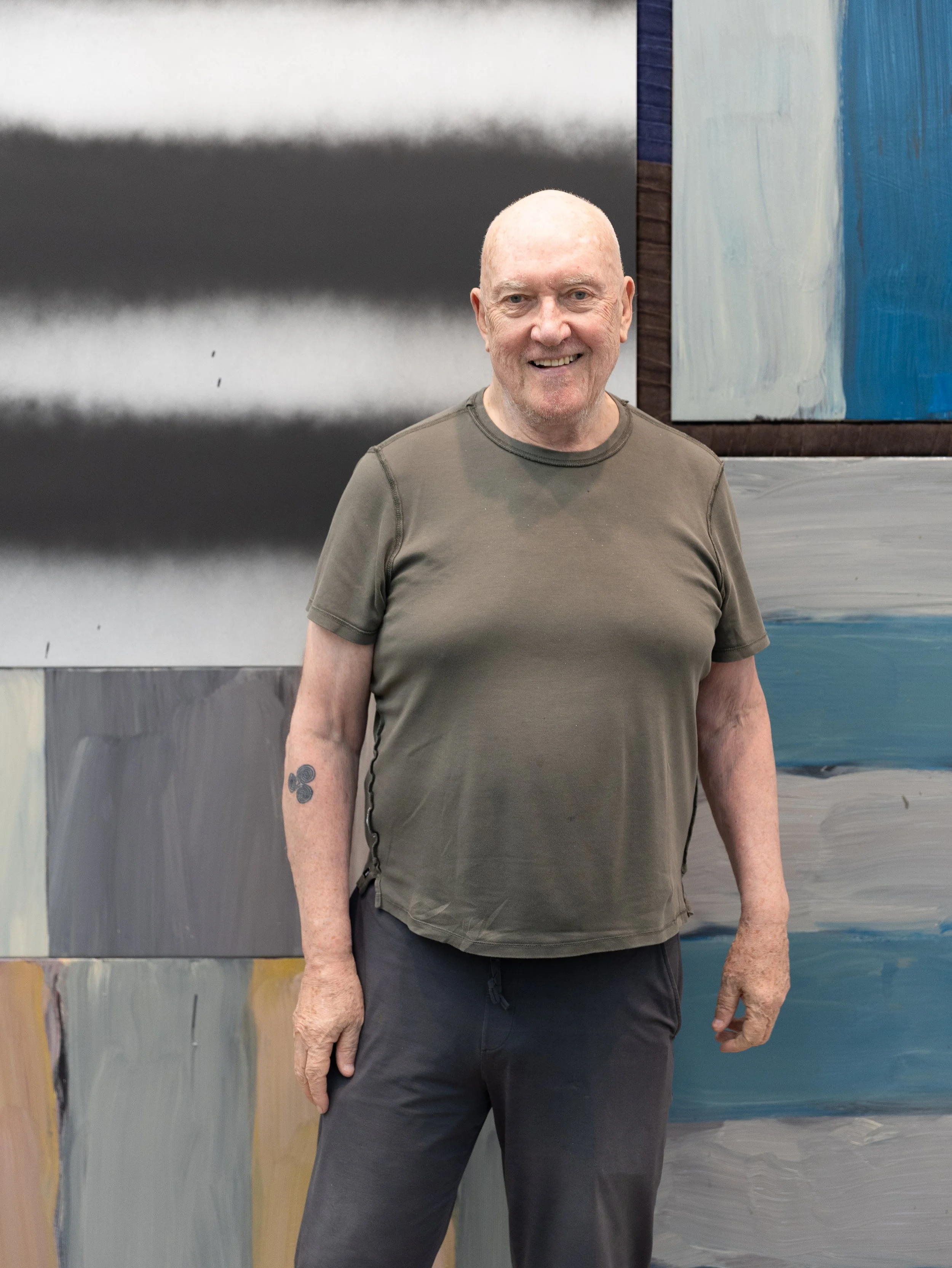 Sean Scully in his studio in Tappan, NY, September 2025