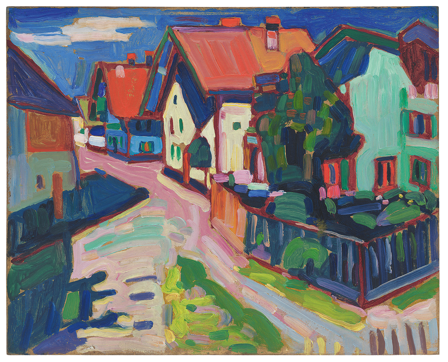 Wassily Kandinsky, Murnau (Studie für Straße mit Frauen), 1908