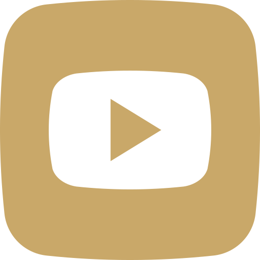 Icône de lecture de vidéo de couleur or