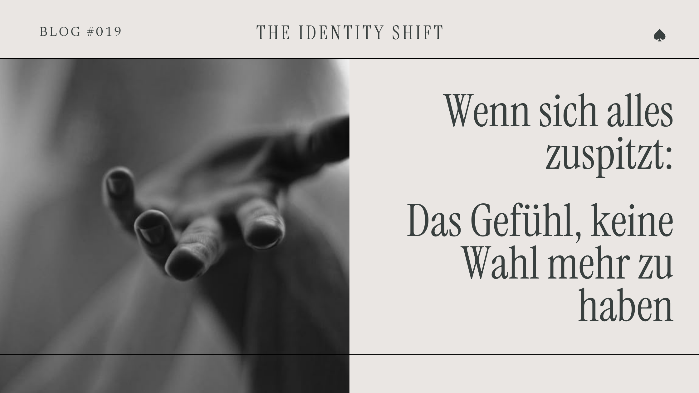 Wenn sich alles zuspitzt: Das Gefühl, keine Wahl mehr zu haben