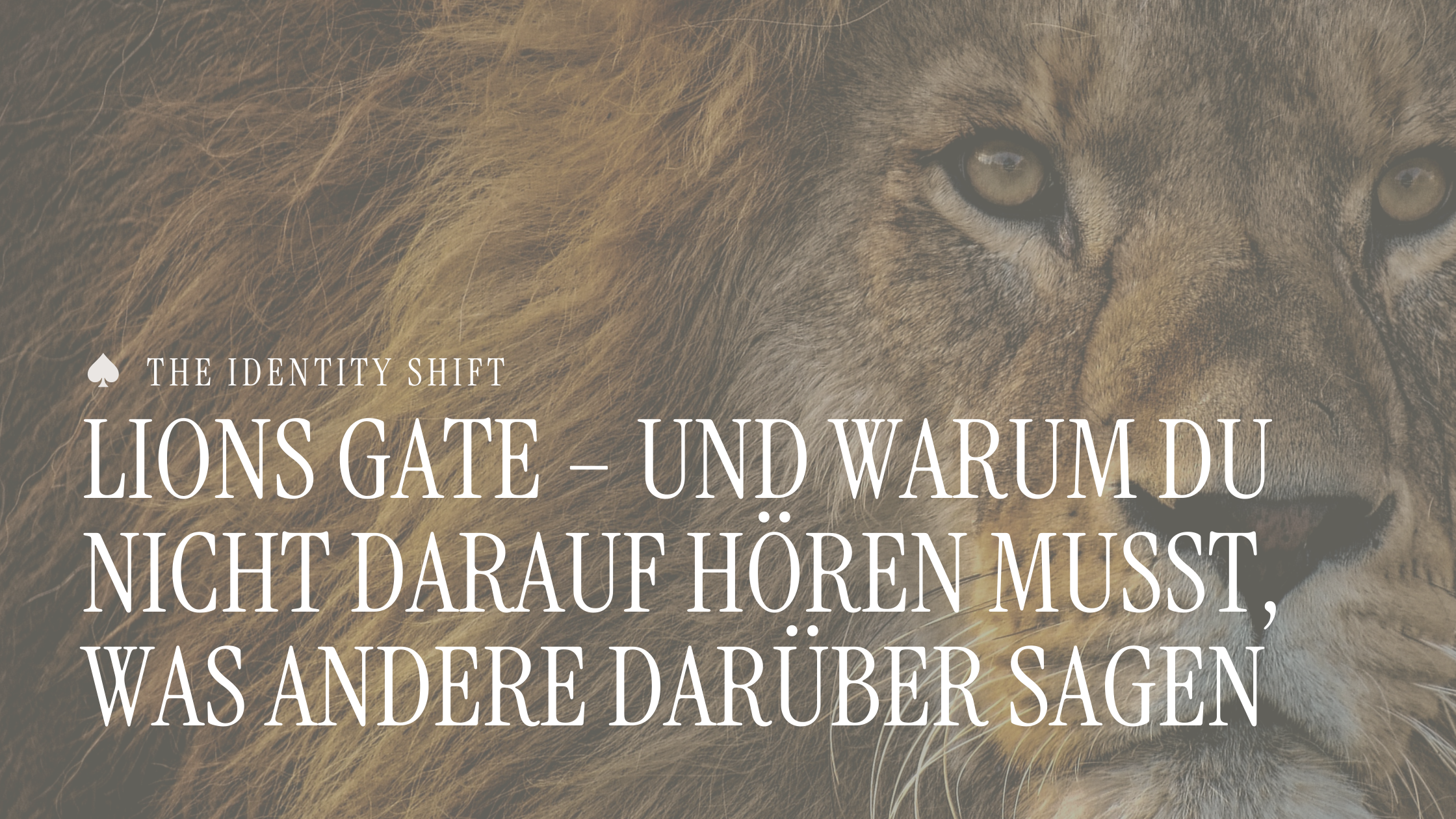 Lions Gate – und warum du nicht darauf hören musst, was andere darüber sagen