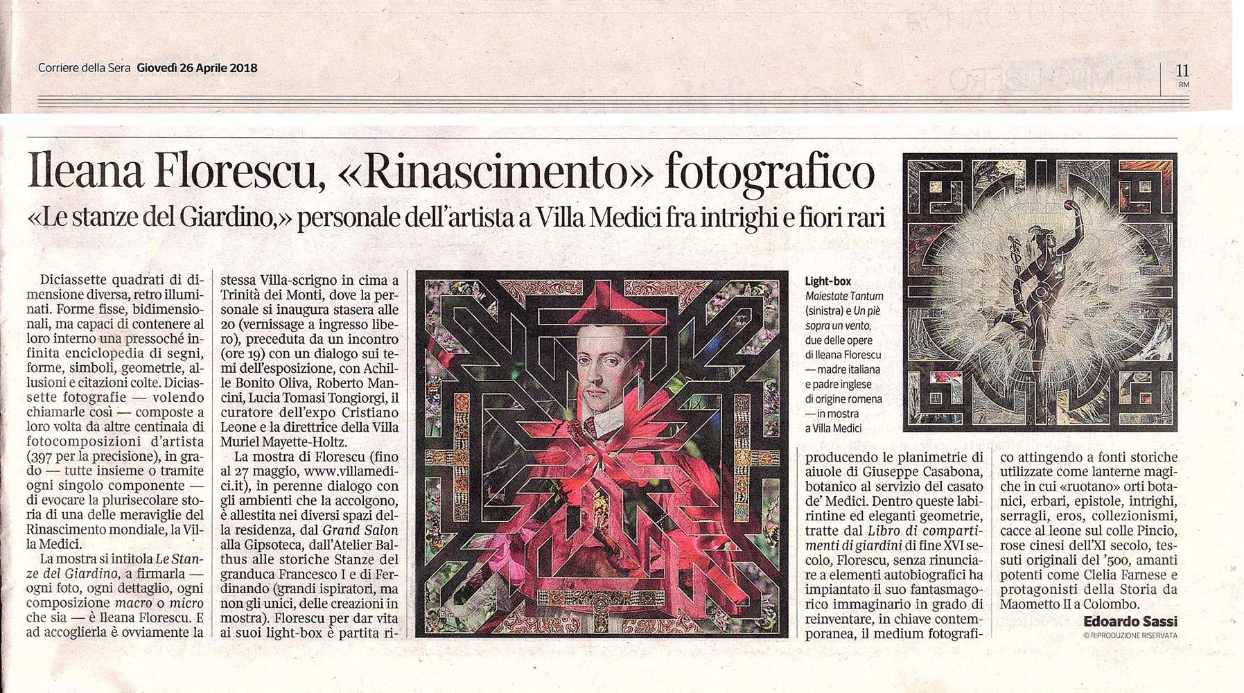 Ileana Florescu, “Rinascimento” fotografico