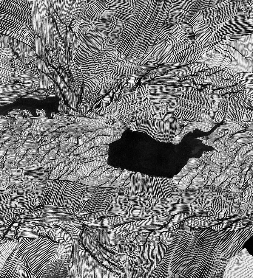  Ink Drawings X, 2010, Indian ink on cotton paper, 33 x 30 cm 