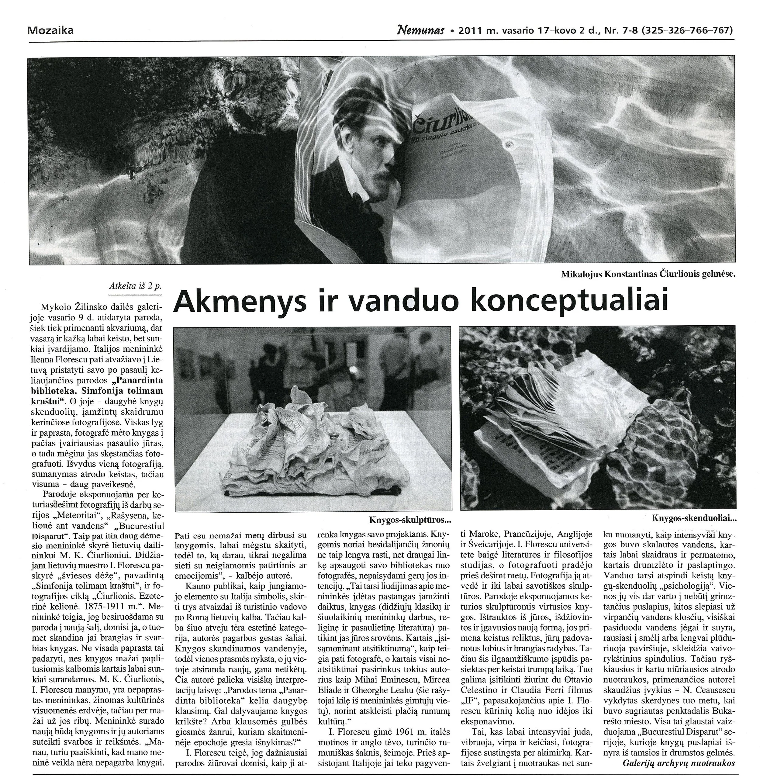 Akmenys ir vanduo konceptualiai