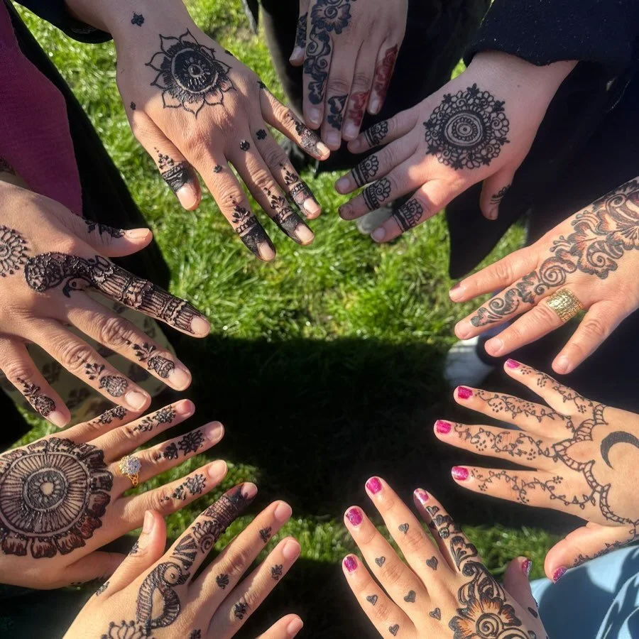 Lots of beautiful Henna done today at Newbigin house 😍✨