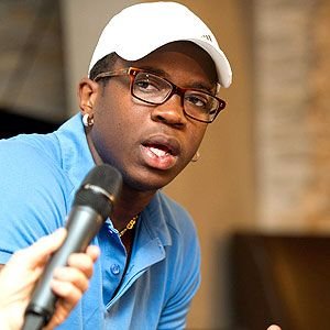 Dayron Robles appears as a guest speaker at an event