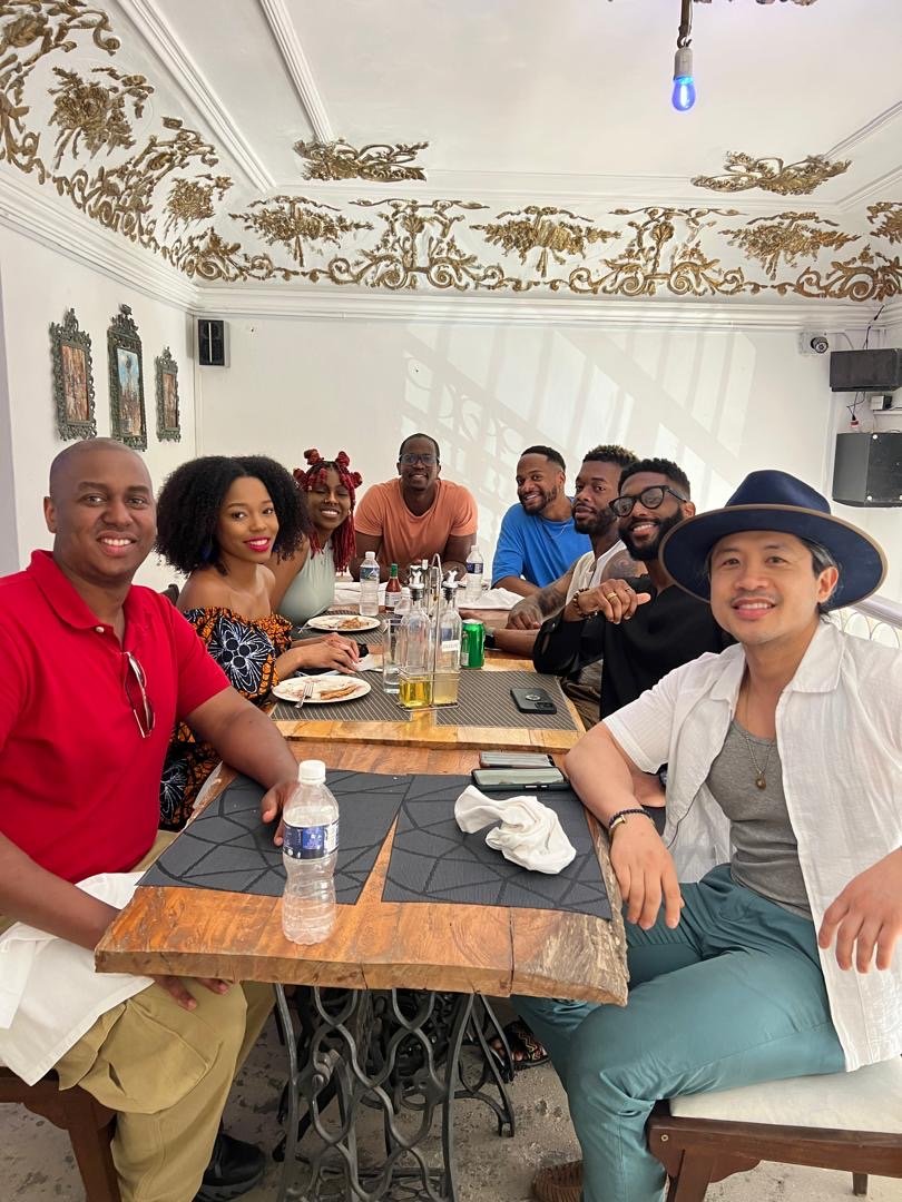 Dayron Robles receives guests at his restaurant in Havana, Cuba