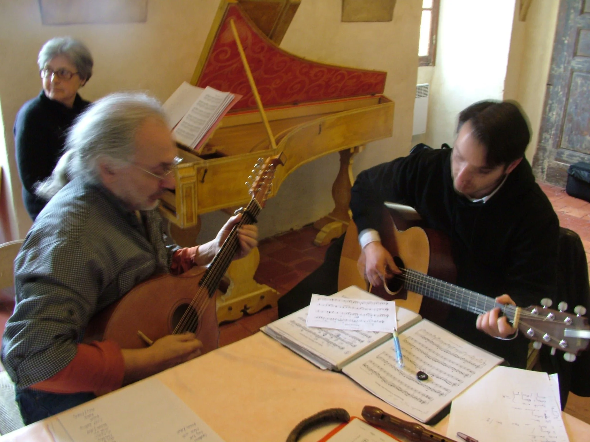 with Nicole Casalonga on harpsichord and Julien Coulon on guitar, Pigna 2009