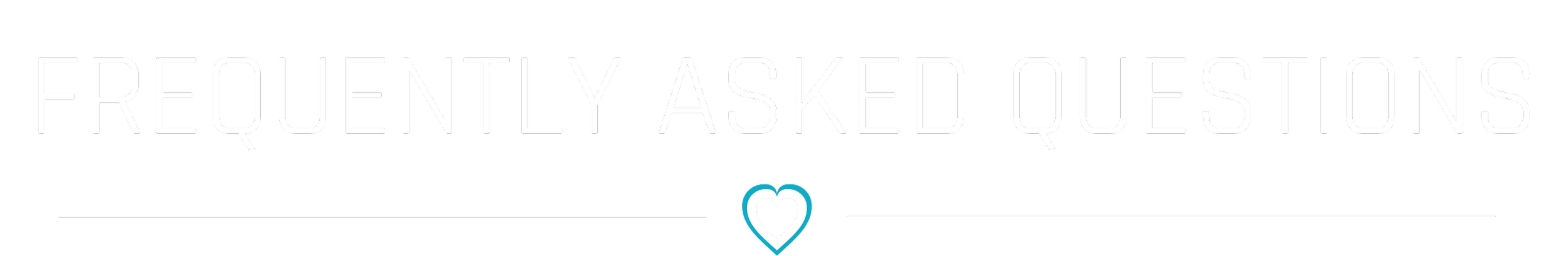 Graphic with the title 'Frequently Asked Questions' and a small heart icon underneath.