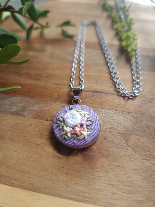 Lovely Lavender Floral Pendant