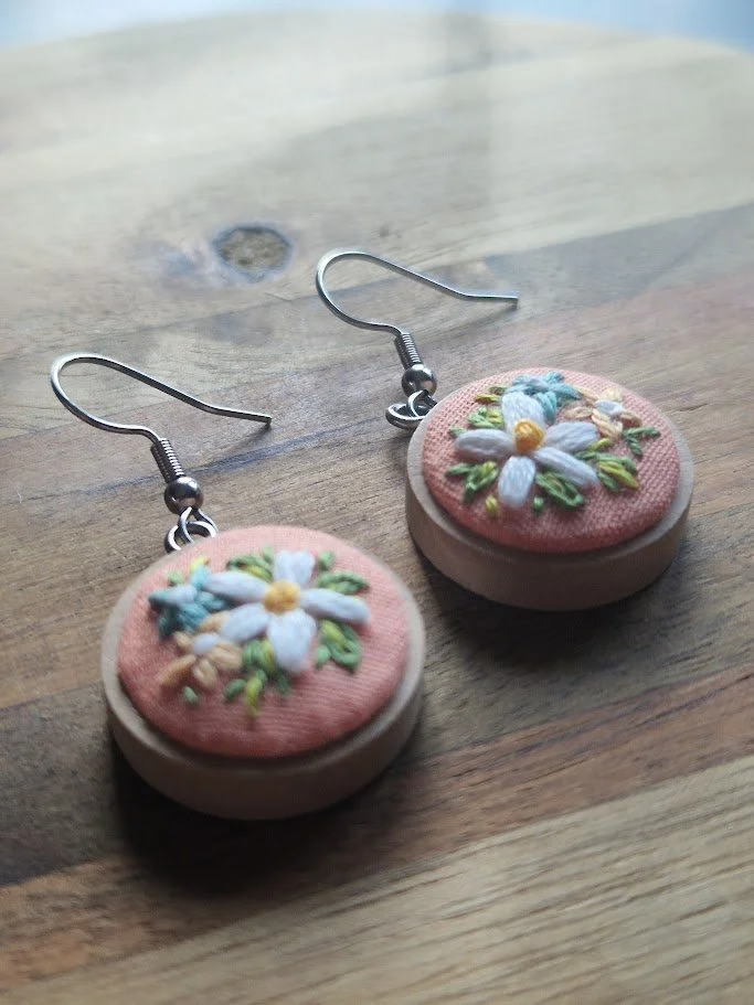Artisan Floral Embroidered Earrings