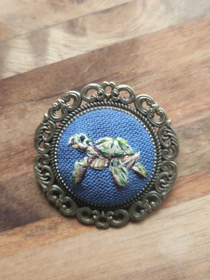 Ocean Elegance Sea Turtle Brooch