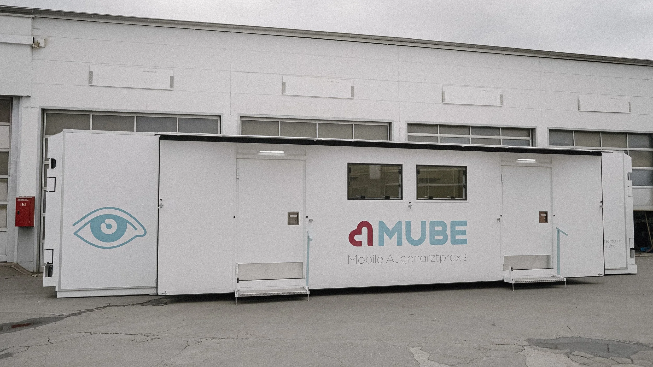 40'' Container MUBE produziert von Göbel Fahrzeugbau, Außenansicht Betriebsmodus