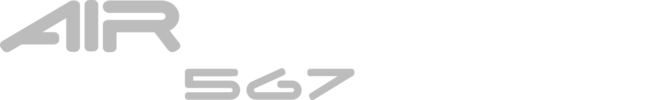 Logo mit dem Text 'AIRLIFTER 567' in grau und schwarz.