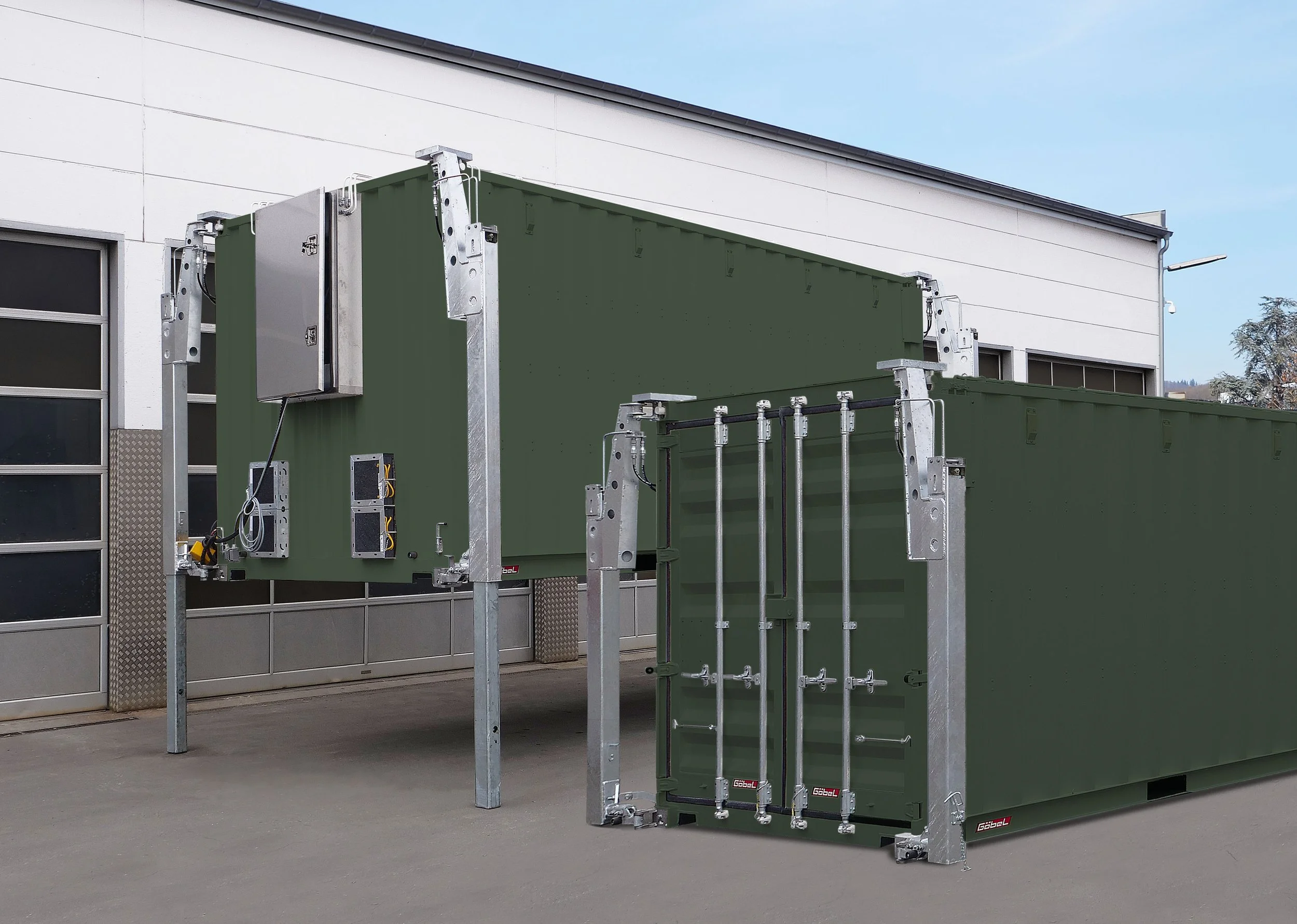 Containerhub der Firma Göbel Fahrzeugbau.