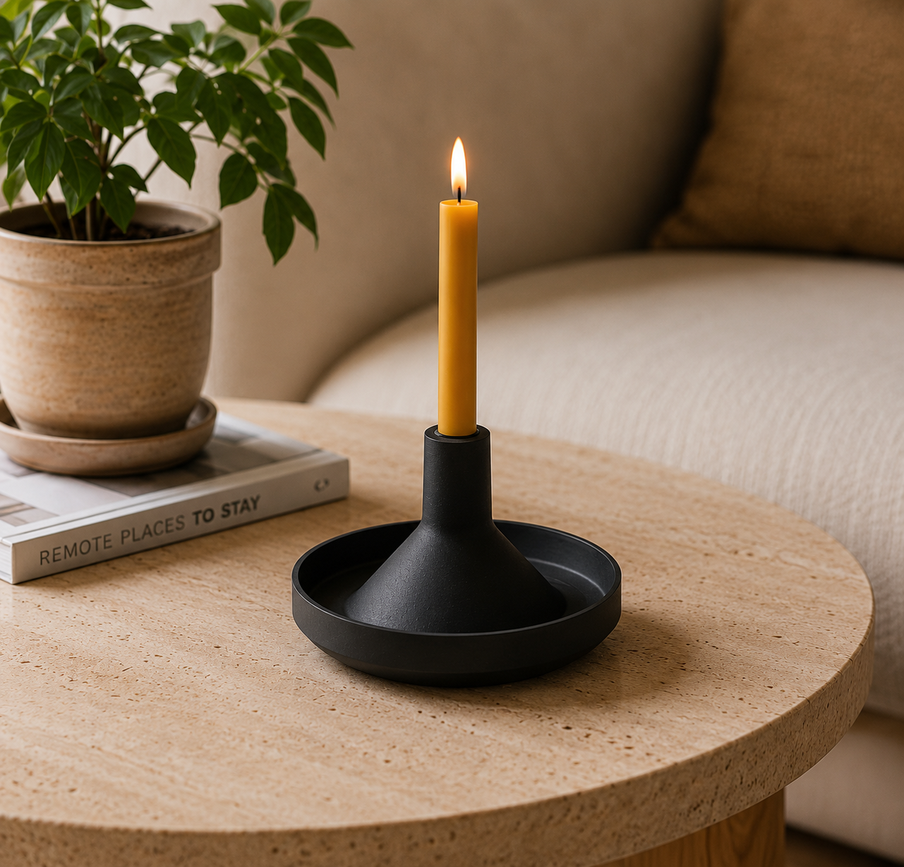 Fiamma. A larger candle holder with a clean and sculptural silhouette, created to bring warmth, texture, and character to the home.