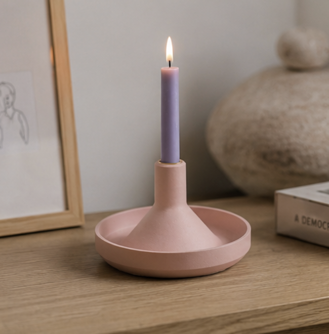 Fiamma. A larger candle holder with a clean and sculptural silhouette, created to bring warmth, texture, and character to the home.