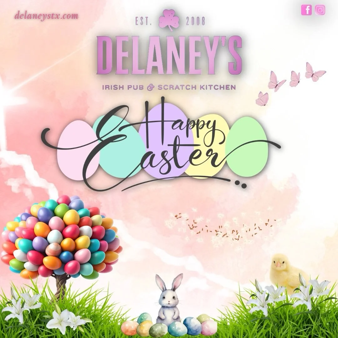 🐰🌸 Hop into Easter at Delaney&rsquo;s! 🌸🐰 

Celebrate Easter Sunday with great drinks, good vibes, and your favorite neighborhood pub! 🍻 

🥃 Festive cocktails 
🍺 Ice-cold pints 
🍽️ Perfect place to gather with friends &amp; family 

Whether y