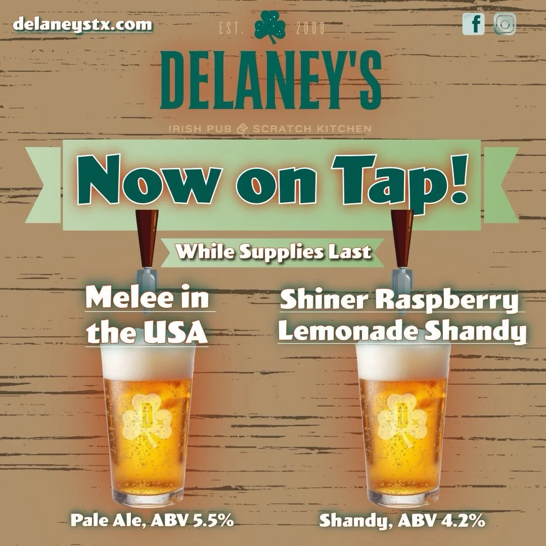 🍻 Don&rsquo;t miss your next favorite pour at Delaney&rsquo;s!
Our rotating taps are always changing, and once a brew kicks&hellip; it&rsquo;s gone! 🍺⏳
Swing by, grab a pint, and try something new before the next rotation rolls in. Only at Delaney&